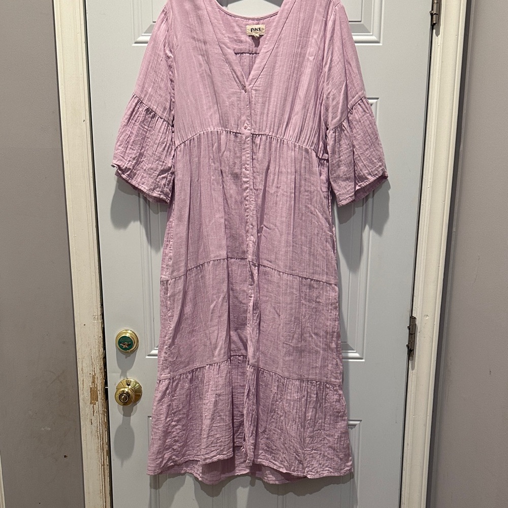 Pact Women's lavender Midi Dress